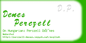 denes perczell business card